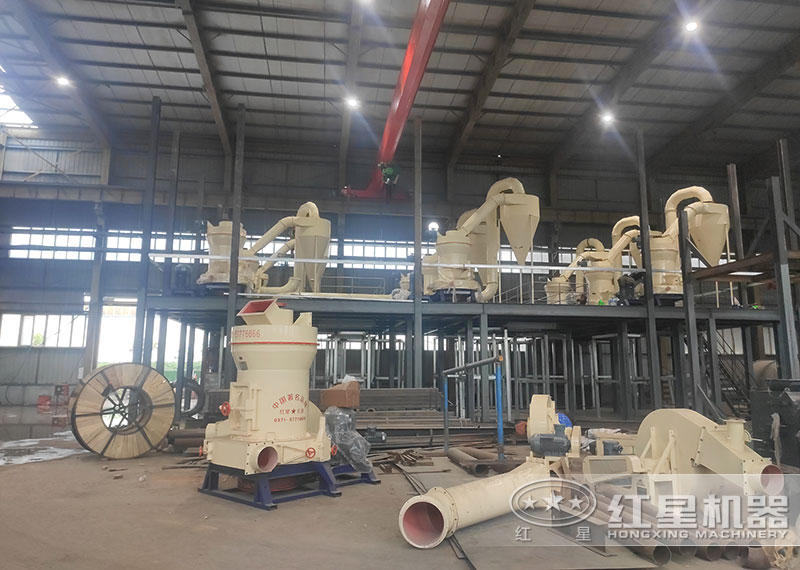 磨粉生產(chǎn)線中給料機、提升機現(xiàn)場安裝圖